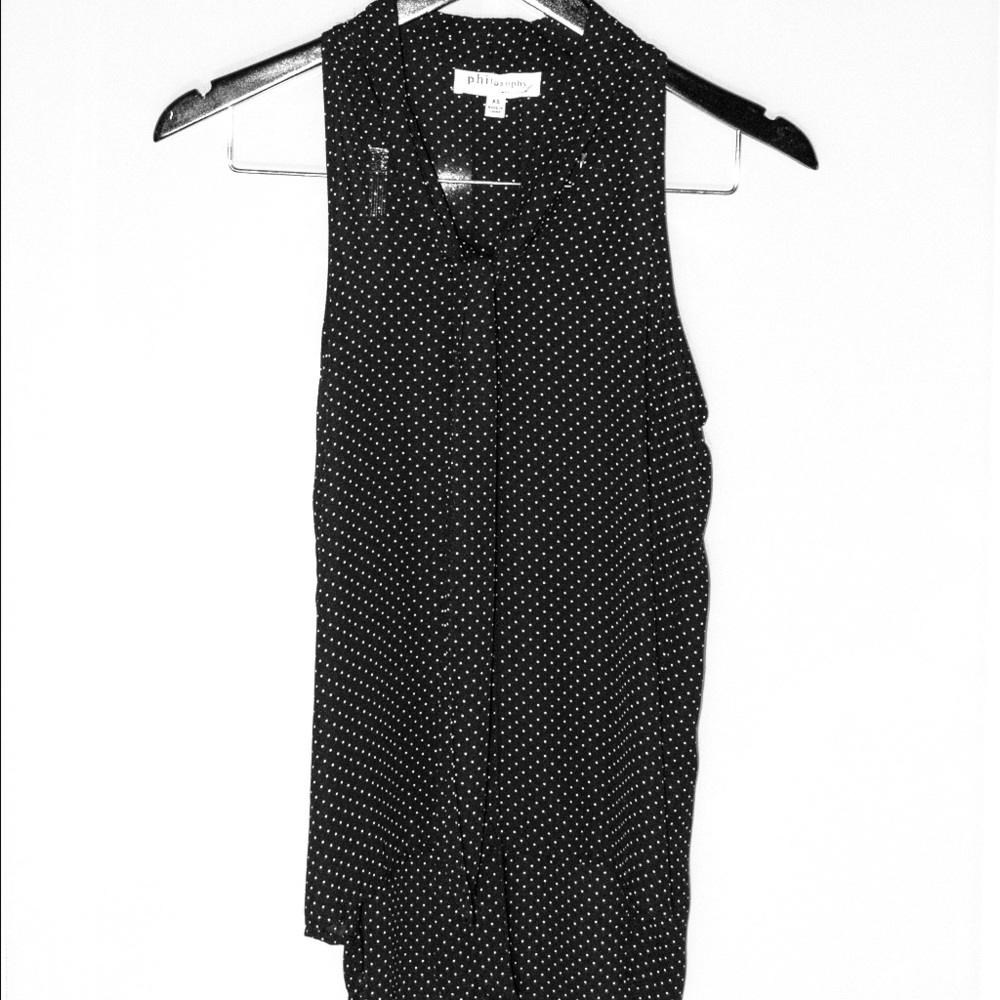 Polka Dot Tank Top Blouse